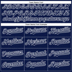 Custom Navy White 3D Pattern Design Rave Psychedelic Neon Dinosaur Authentic Baseball Jersey