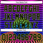 Custom Black Neon Green 3D Pattern Design Rave Psychedelic Geometry Authentic Baseball Jersey