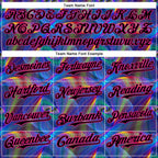 Custom Black Hot Pink 3D Pattern Design Rave Psychedelic Fractal Style Authentic Baseball Jersey