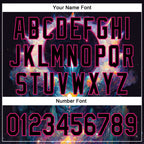 Custom Black Hot Pink 3D Pattern Design Rave Psychedelic Alien Authentic Baseball Jersey