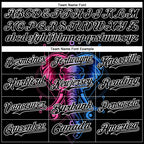 Custom Black White 3D Pattern Design Rave Psychedelic Elephant Authentic Baseball Jersey