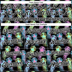Custom Black White 3D Pattern Design Rave Psychedelic Jellyfish Authentic Baseball Jersey