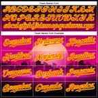 Custom Purple Orange-Light Yellow 3D Pattern Design Rave Psychedelic Futuristic Music Authentic Baseball Jersey