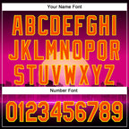 Custom Purple Orange-Light Yellow 3D Pattern Design Rave Psychedelic Futuristic Music Authentic Baseball Jersey
