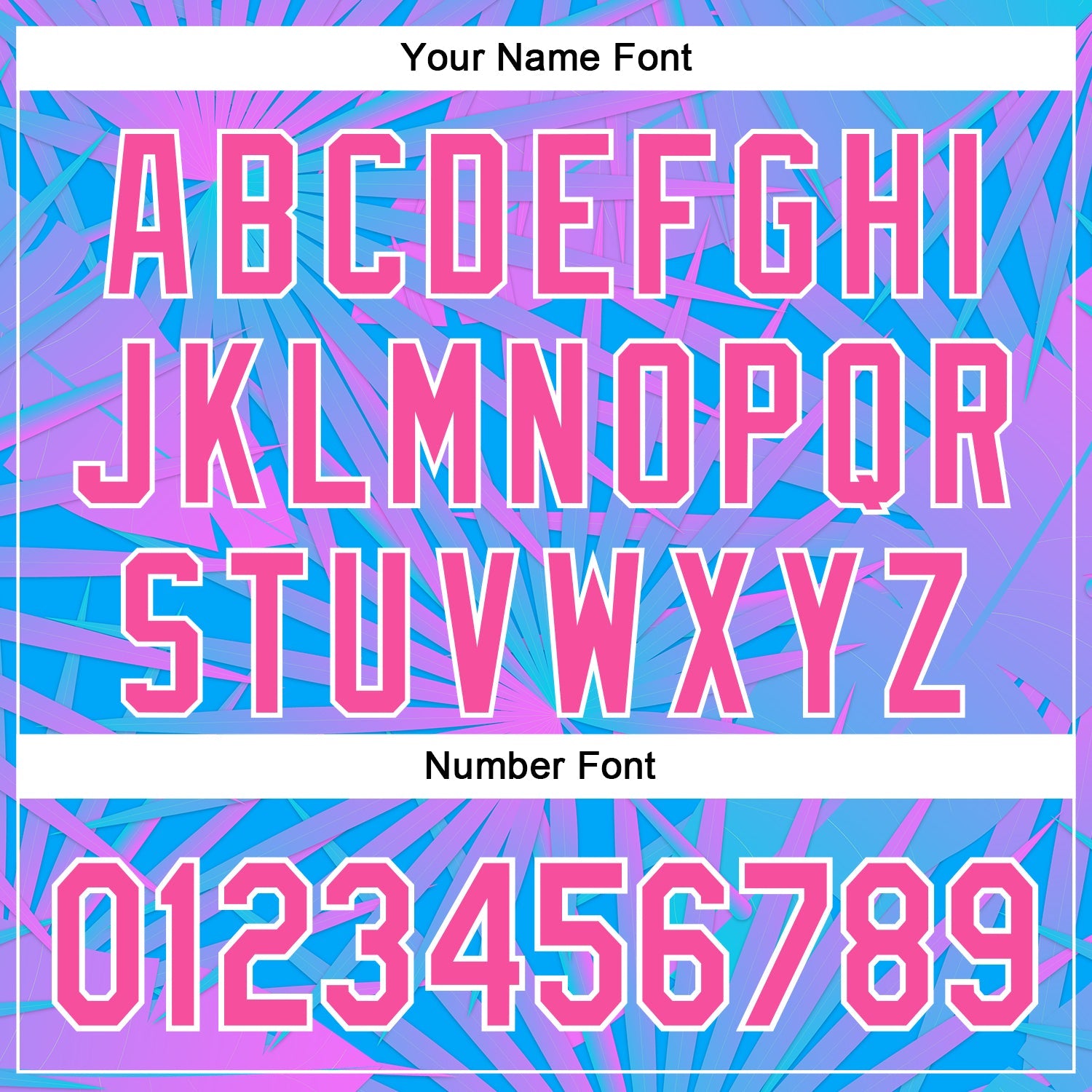 Custom Electric Blue Pink-White 3D Pattern Design Rave Psychedelic Tropical Palm Leaves Authentic Baseball Jersey