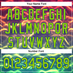 Custom Black Neon Green-Royal 3D Pattern Design Rave Psychedelic Tiny Spot Authentic Baseball Jersey
