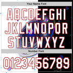 Custom Black White-Red 3D Pattern Design Space Galaxy Star Authentic Baseball Jersey