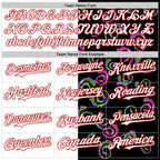 Custom Black White-Red 3D Pattern Design Liquid Splatter Authentic Baseball Jersey