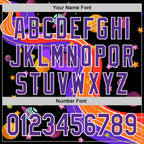 Custom Black Purple-White 3D Pattern Design Space Galaxy Star Authentic Baseball Jersey