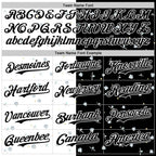 Custom Black White 3D Pattern Design Space Satellite Authentic Baseball Jersey