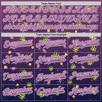Custom Purple Medium Purple-City Cream 3D Pattern Design Retro Pixel Arcade Game Authentic Baseball Jersey