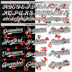 Custom Black White 3D Pattern Design Retro Pixel Arcade Game Authentic Baseball Jersey