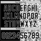 Custom White Black 3D Pattern Design Graffiti Splash Ink Authentic Baseball Jersey