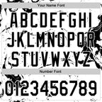 Custom White Black 3D Pattern Design Graffiti Splash Ink Authentic Baseball Jersey