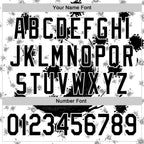 Custom White Black 3D Pattern Design Graffiti Splash Ink Authentic Baseball Jersey