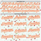 Custom White Orange 3D Pattern Design Retro Pixel Arcade Game Authentic Baseball Jersey