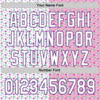 Custom Light Pink White-Purple 3D Pattern Design Pixel Universe Authentic Baseball Jersey