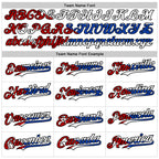 Custom White Red Black Cuban Flag-Blue 3D Cuba Authentic Baseball Jersey