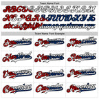Custom White Red Black-Cuban Flag 3D Cuba Authentic Baseball Jersey