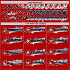 Custom Red Black White-Cuban Flag 3D Cuba Authentic Baseball Jersey