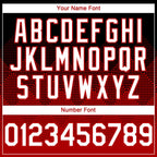 Custom Black White-Red 3D Gradient Square Shape Authentic Baseball Jersey