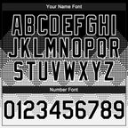 Custom Black White 3D Gradient Square Shape Authentic Baseball Jersey