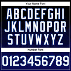 Custom Black White-Royal 3D Gradient Square Shape Authentic Baseball Jersey