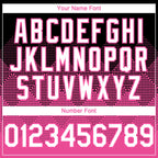 Custom Black White-Pink 3D Gradient Square Shape Authentic Baseball Jersey