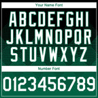 Custom Black White-Kelly Green 3D Gradient Square Shape Authentic Baseball Jersey