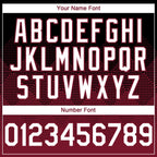 Custom Black White-Crimson 3D Gradient Square Shape Authentic Baseball Jersey