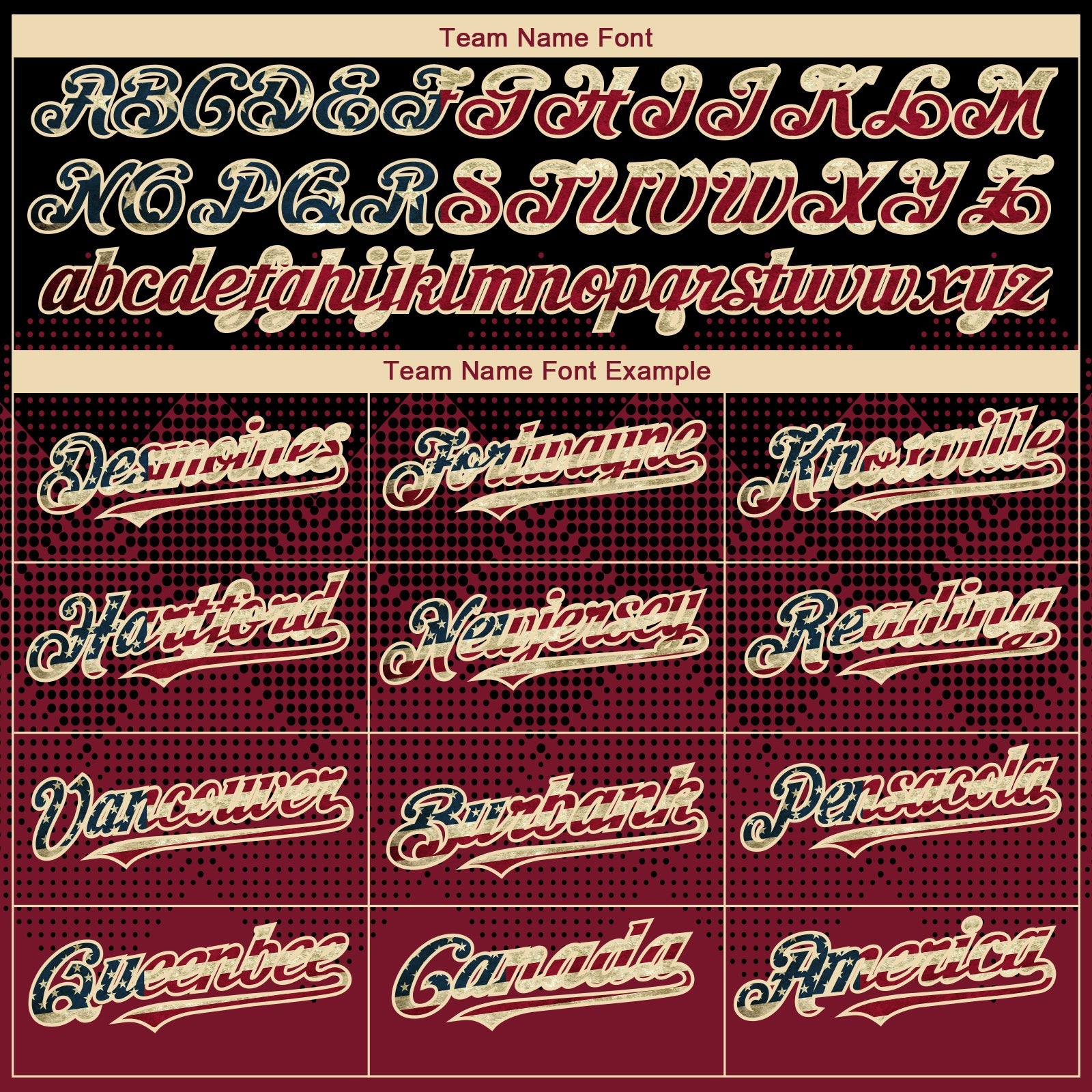 Custom Black Vintage USA Flag Crimson-Cream 3D Gradient Square Shape Authentic Baseball Jersey