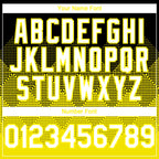 Custom Black Light Yellow 3D Gradient Square Shape Authentic Baseball Jersey