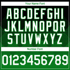 Custom Black White-Grass Green 3D Gradient Square Shape Authentic Baseball Jersey