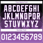 Custom Black White-Medium Purple 3D Gradient Square Shape Authentic Baseball Jersey