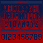 Custom Navy Red 3D Gradient Square Shape Authentic Baseball Jersey