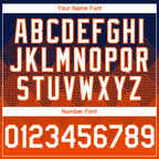 Custom Navy White-Orange 3D Gradient Square Shape Authentic Baseball Jersey