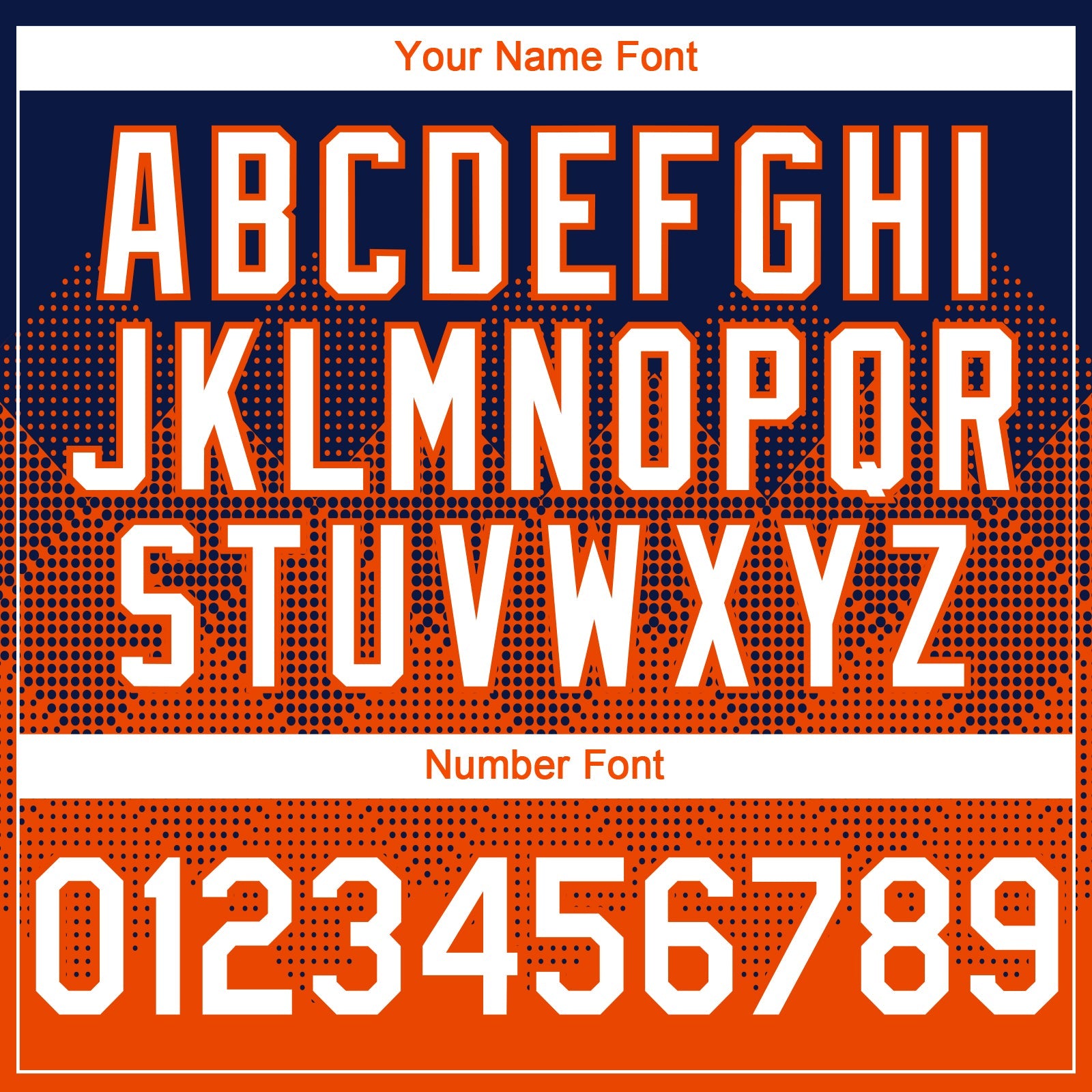 Custom Navy White-Orange 3D Gradient Square Shape Authentic Baseball Jersey