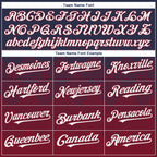 Custom Navy White-Crimson 3D Gradient Square Shape Authentic Baseball Jersey