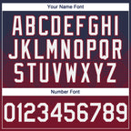 Custom Navy White-Crimson 3D Gradient Square Shape Authentic Baseball Jersey