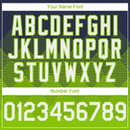 Custom Navy White-Neon Green 3D Gradient Square Shape Authentic Baseball Jersey