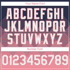 Custom Navy Medium Pink 3D Gradient Square Shape Authentic Baseball Jersey