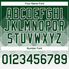 Custom Green White 3D Gradient Square Shape Authentic Baseball Jersey