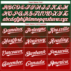 Custom Green White-Red 3D Gradient Square Shape Authentic Baseball Jersey