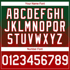 Custom Green White-Red 3D Gradient Square Shape Authentic Baseball Jersey