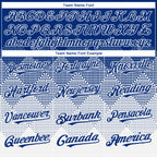 Custom Royal White 3D Gradient Square Shape Authentic Baseball Jersey