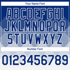 Custom Royal White 3D Gradient Square Shape Authentic Baseball Jersey