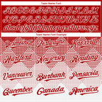 Custom Red White 3D Gradient Square Shape Authentic Baseball Jersey