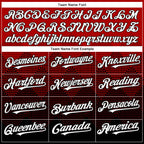 Custom Red White-Black 3D Gradient Square Shape Authentic Baseball Jersey