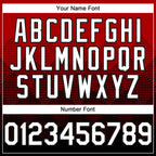 Custom Red White-Black 3D Gradient Square Shape Authentic Baseball Jersey
