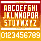 Custom Red White-Gold 3D Gradient Square Shape Authentic Baseball Jersey